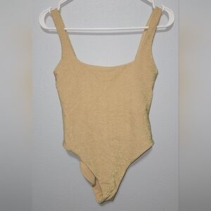 Aerie Gold Glitter Womens Swimsuit
